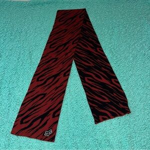 Vintage Fox Racing Red and Black Patterned Scarf